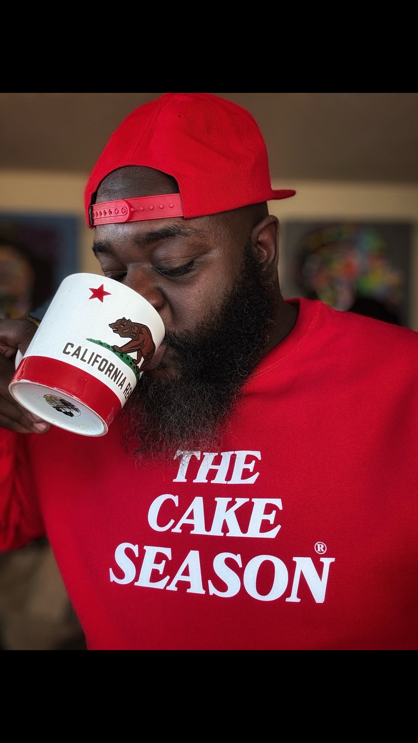 Luxe “Cake” Crewneck - Red