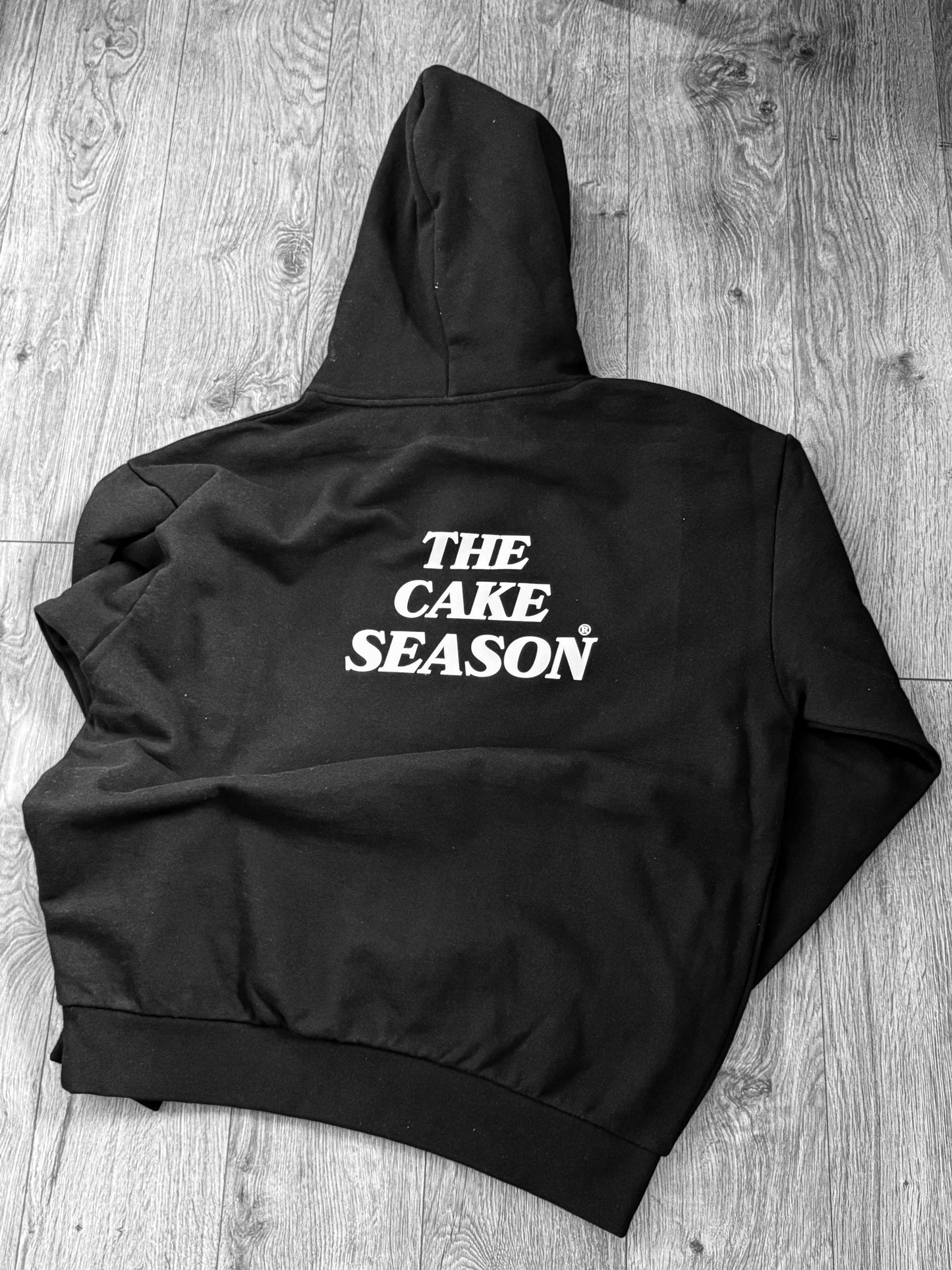 Oversized Luxe “Cake” Hoodie - Black