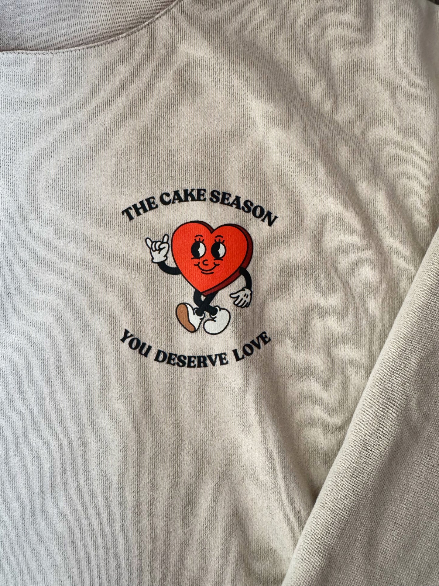 Oversized Luxe “Love” Hoodie - Bone