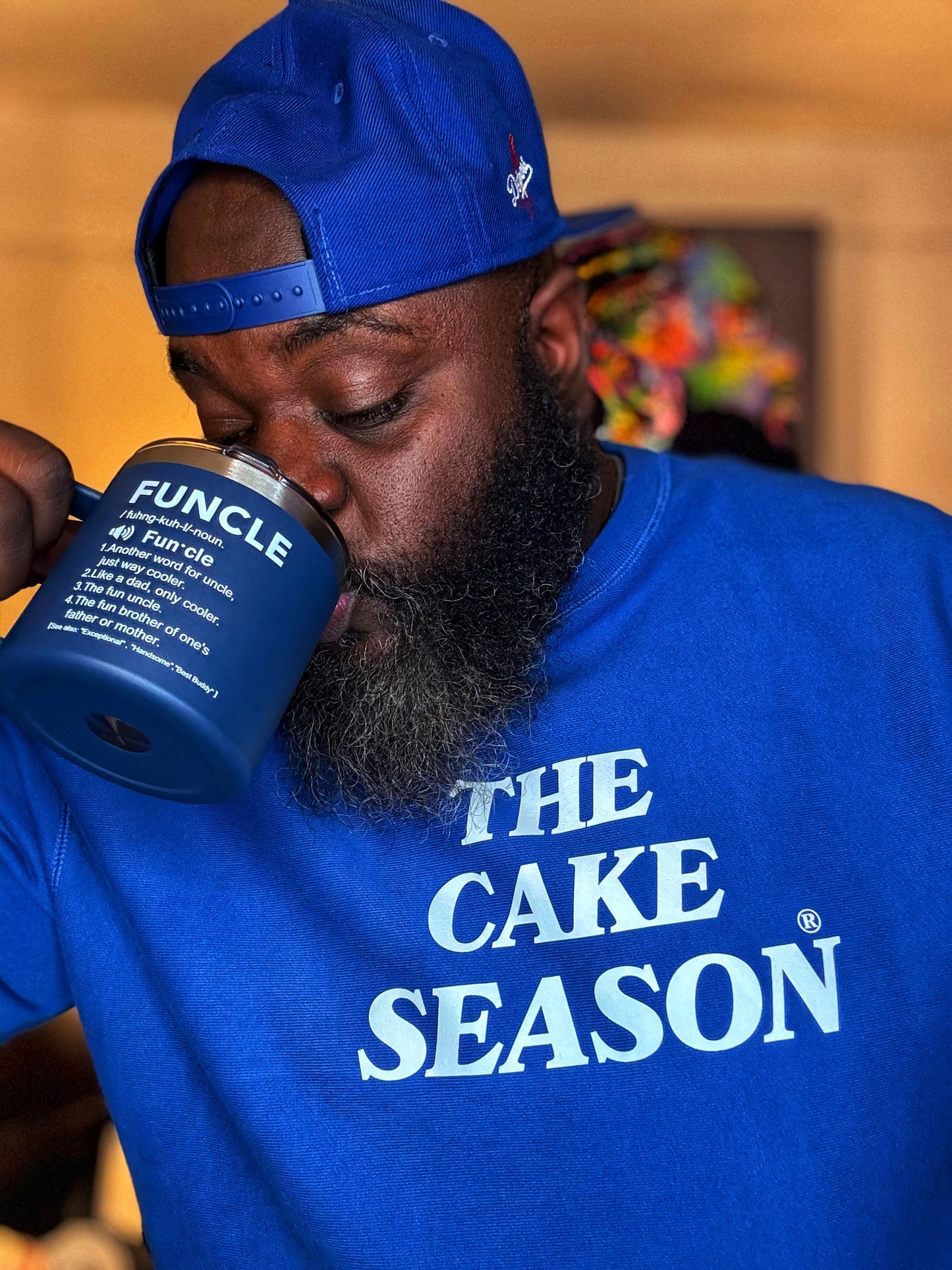 Luxe “Cake” Crewneck - Blue