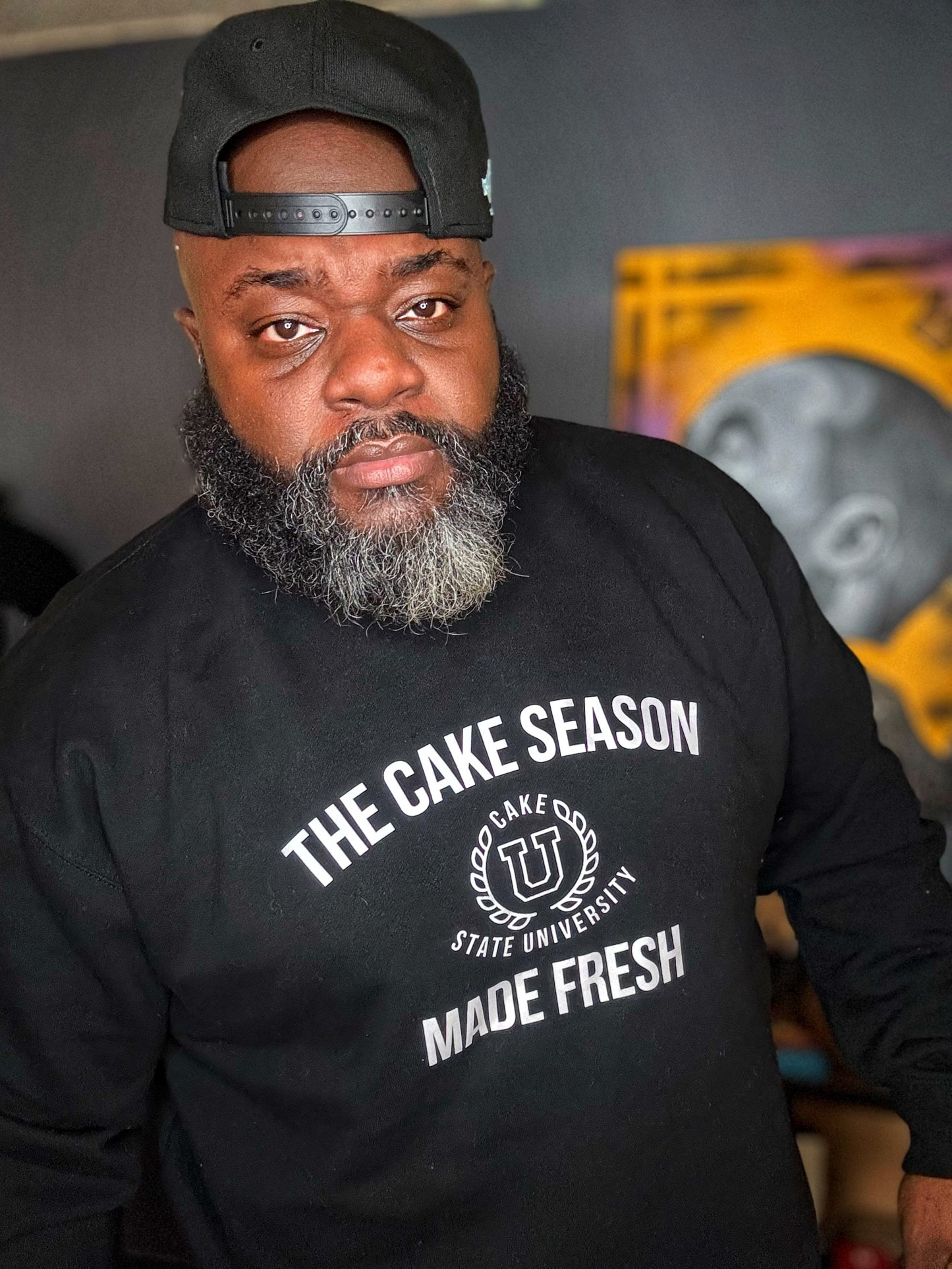 “Cake State Univ.” Crewneck - Black