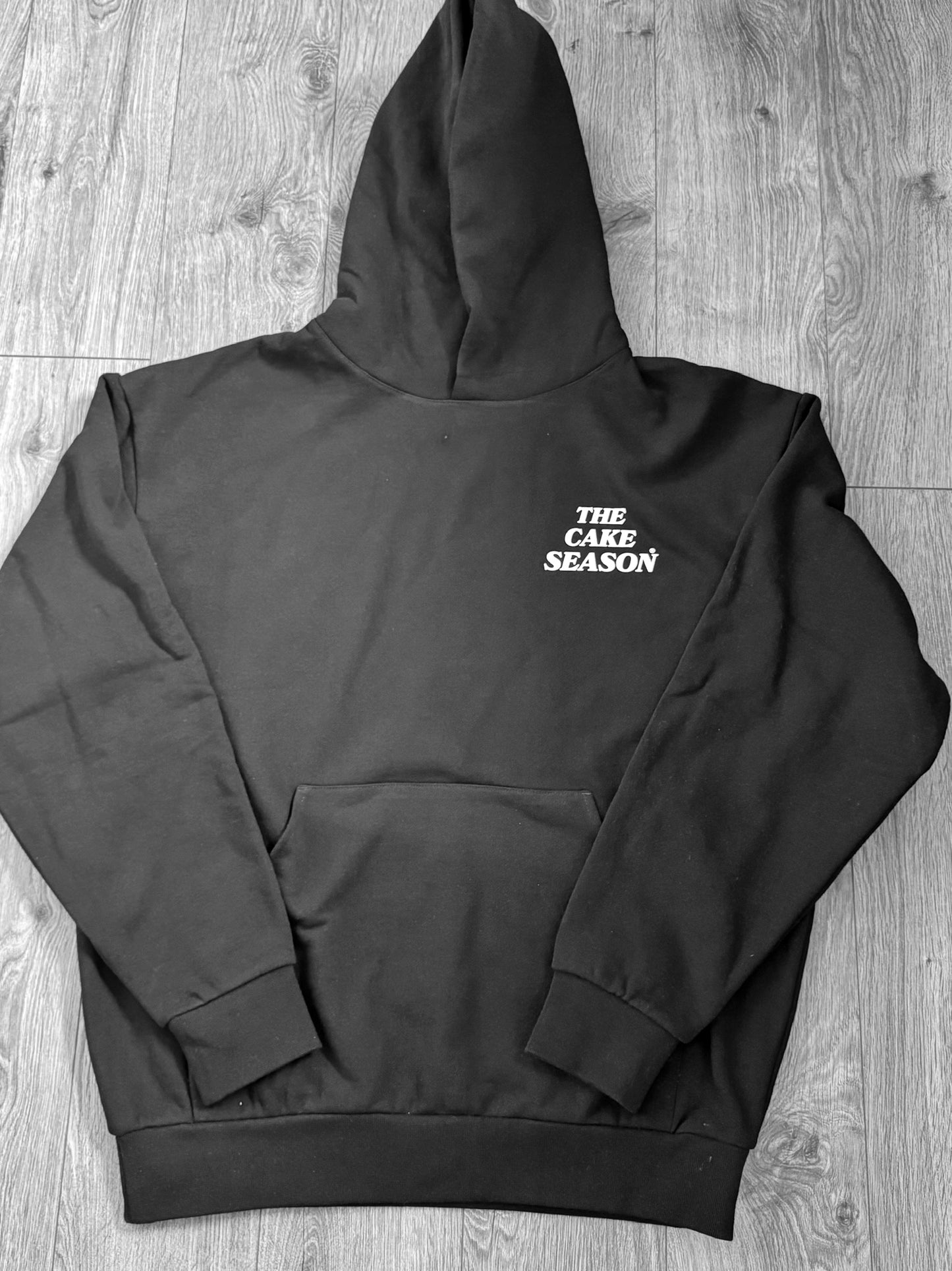Oversized Luxe “Cake” Hoodie - Black