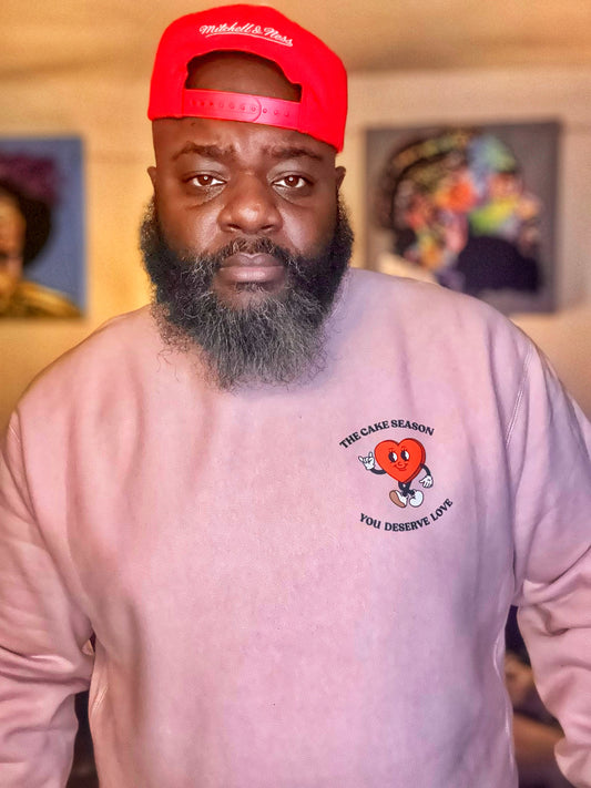 Luxe “Love” Crewneck - Champagne Pink